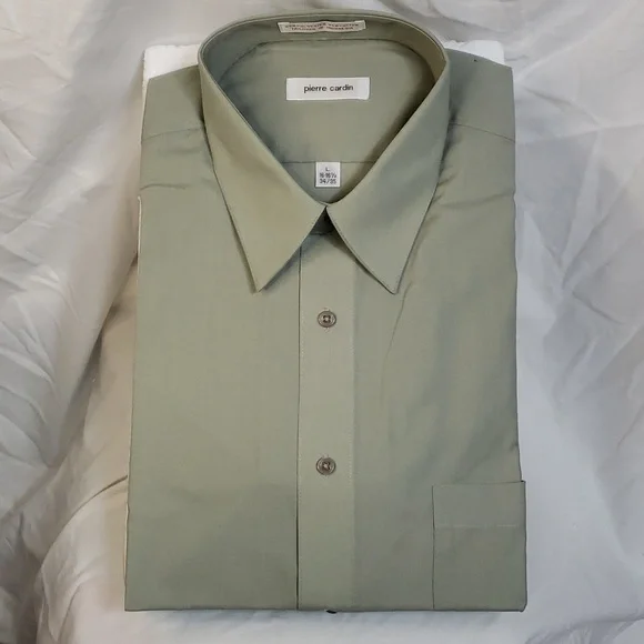 pierre cardin dress shirts Classic Cotton Long Sleeve Shirt